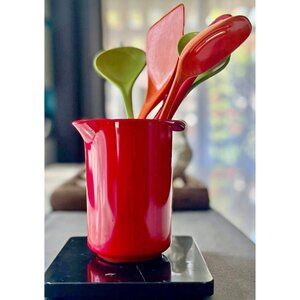 Red Melamine ROSTI style kitchen utensils holder